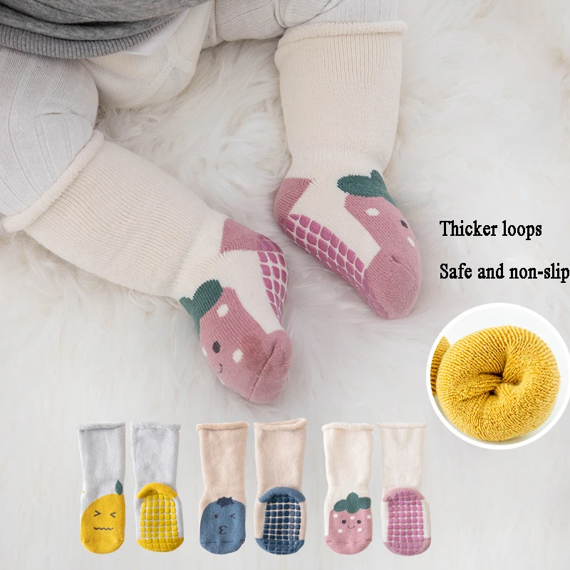 Wecute Child Socks for 0-5years Newborn Baby New Thick Socks for Autumn and Winter Cute Cartoon Fruit Shape Dispensing Non-slip
Wecute Child Socks for 0-5years Newborn Baby New Thick Socks for Autumn and Winter Cute Cartoon Fruit Shape Dispensing Non-slip