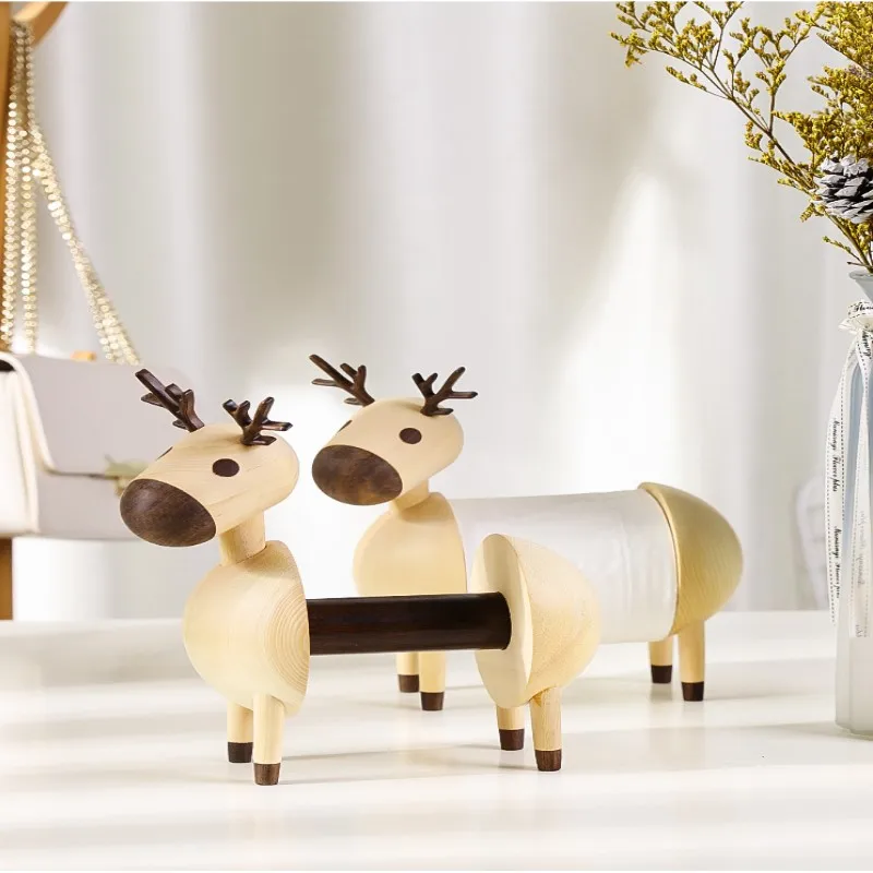 Creative Elk Roll Paper Holder Vertical Tissue Storage Racks Wood Crafts Decoration Ornaments Dining Table Kitchen Display Tube
Creative Elk Roll Paper Holder Vertical Tissue Storage Racks Wood Crafts Decoration Ornaments Dining Table Kitchen Display Tube