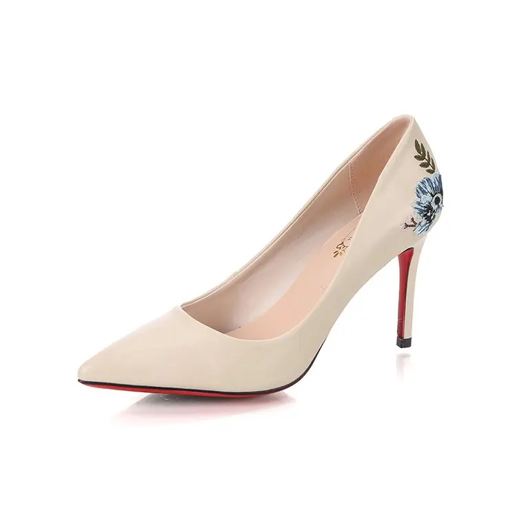8 Cm Pointed High Heels Stiletto Embroidered Women's Shoes 2020 Autumn New Wild Black Single Shoes Temperament Elegant Pumps
8 Cm Pointed High Heels Stiletto Embroidered Women's Shoes 2020 Autumn New Wild Black Single Shoes Temperament Elegant Pumps