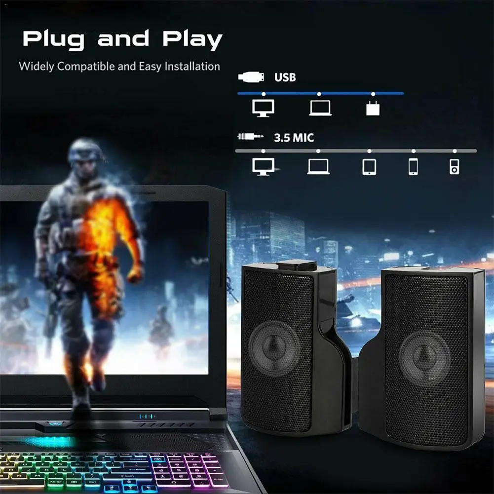 2021 Мини Портативный USB стерео динамик Саундбар для ноутбука Mp3/MP4 телефона ПК зажим две стереоколонки 3,5 мм аудиоразъем
2021 Мини Портативный USB стерео динамик Саундбар для ноутбука Mp3/MP4 телефона ПК зажим две стереоколонки 3,5 мм аудиоразъем