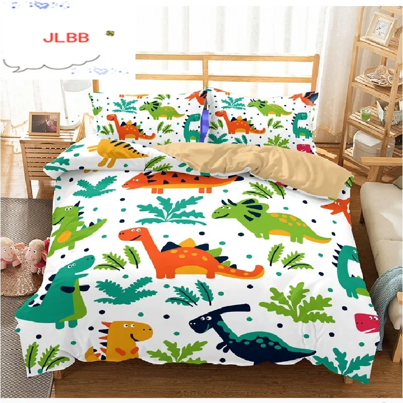 New fashion creative style home textile digital printing dinosaur pattern bedding set Europe and America King size 3 pcs bedding
New fashion creative style home textile digital printing dinosaur pattern bedding set Europe and America King size 3 pcs bedding