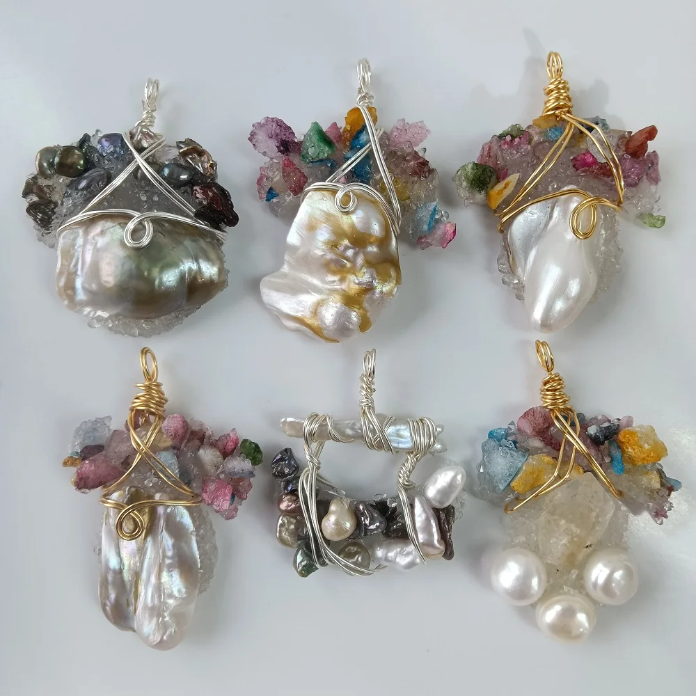 Natural Crystal Irregular Pearl Pendant Fashion Necklace Quartz Reiki Mineral Healing Delicacy Jewelry Woman Home Decorate Gift
Natural Crystal Irregular Pearl Pendant Fashion Necklace Quartz Reiki Mineral Healing Delicacy Jewelry Woman Home Decorate Gift