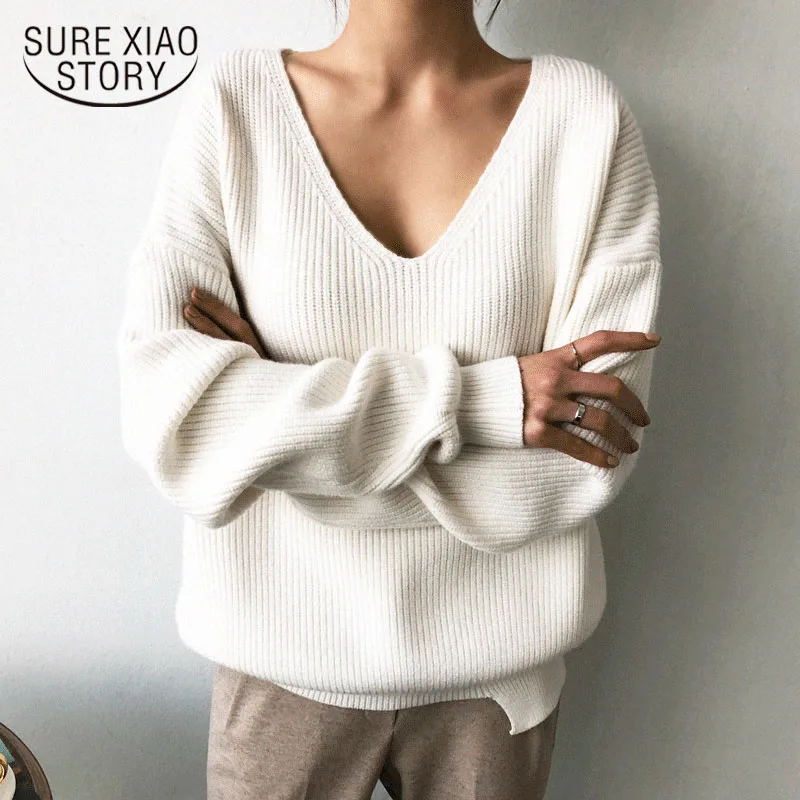 Casual Pullover Autumn Winter Women's Sweaters V-Neck Minimalist Tops New Fashionable Korean Style Knitting Solid Pull Femme7290
Casual Pullover Autumn Winter Women's Sweaters V-Neck Minimalist Tops New Fashionable Korean Style Knitting Solid Pull Femme7290