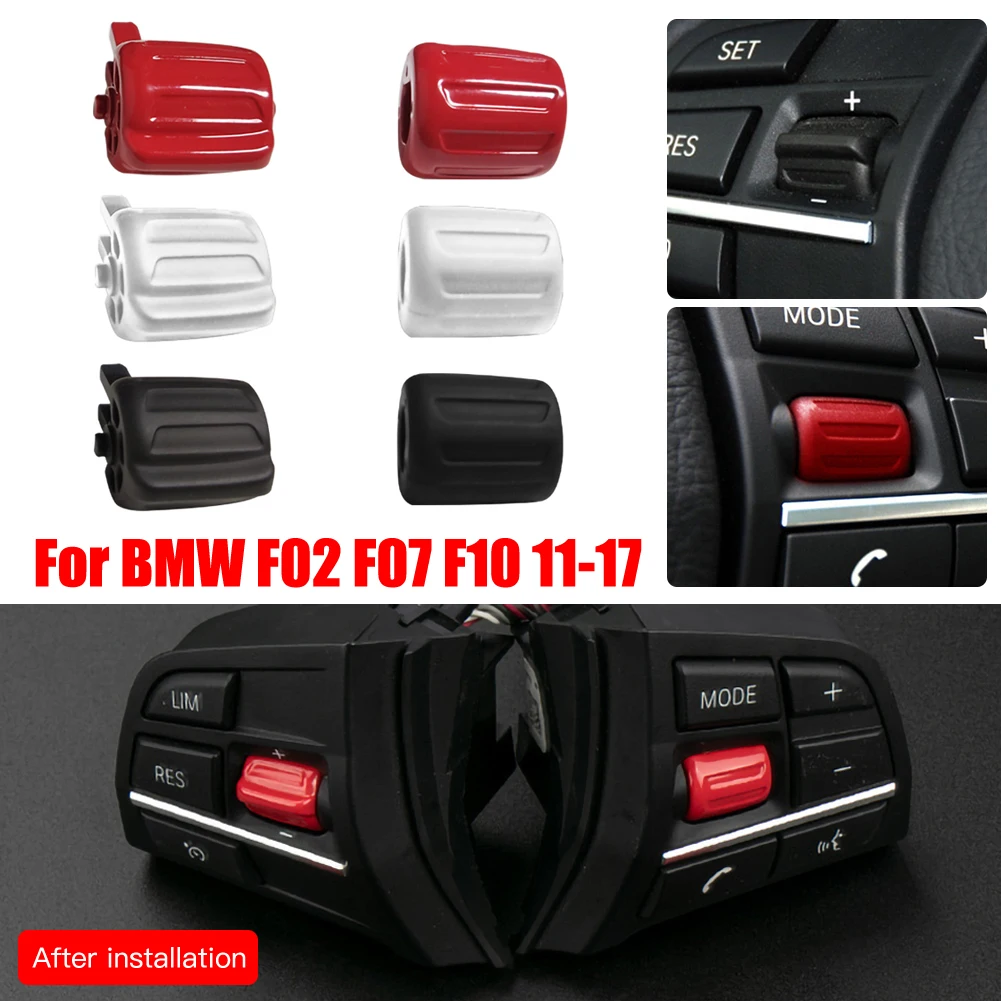 

1 Pair Steering Wheel Switch Buttons Multi-Functional Steering Wheel Rubber Button For BMW F02 F07 F10 2011-2017