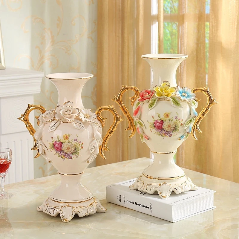 Europe Gold Plated Ivory Porcelain Vase Vintage Advanced Ceramic Flower Vase for Room Study Hallway Home Wedding Decoration
Europe Gold Plated Ivory Porcelain Vase Vintage Advanced Ceramic Flower Vase for Room Study Hallway Home Wedding Decoration