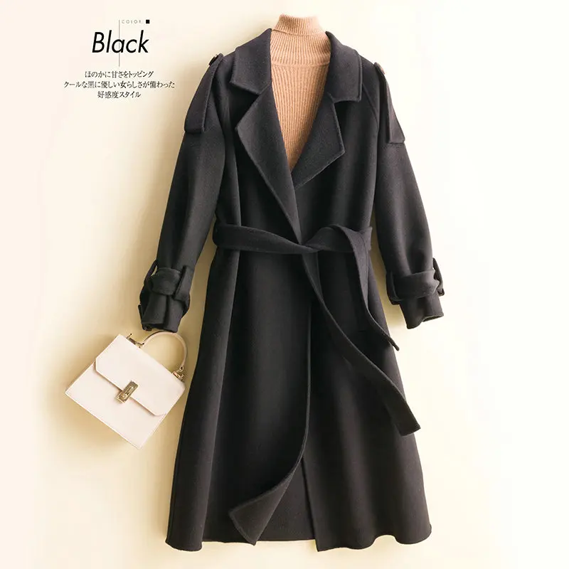 2021 High Quality Women Wool Coat 100% Merino Wool Winter Wool Long Coat Autumn Woolen Long Jacket Pea Coat Female Coats Belt
2021 High Quality Women Wool Coat 100% Merino Wool Winter Wool Long Coat Autumn Woolen Long Jacket Pea Coat Female Coats Belt