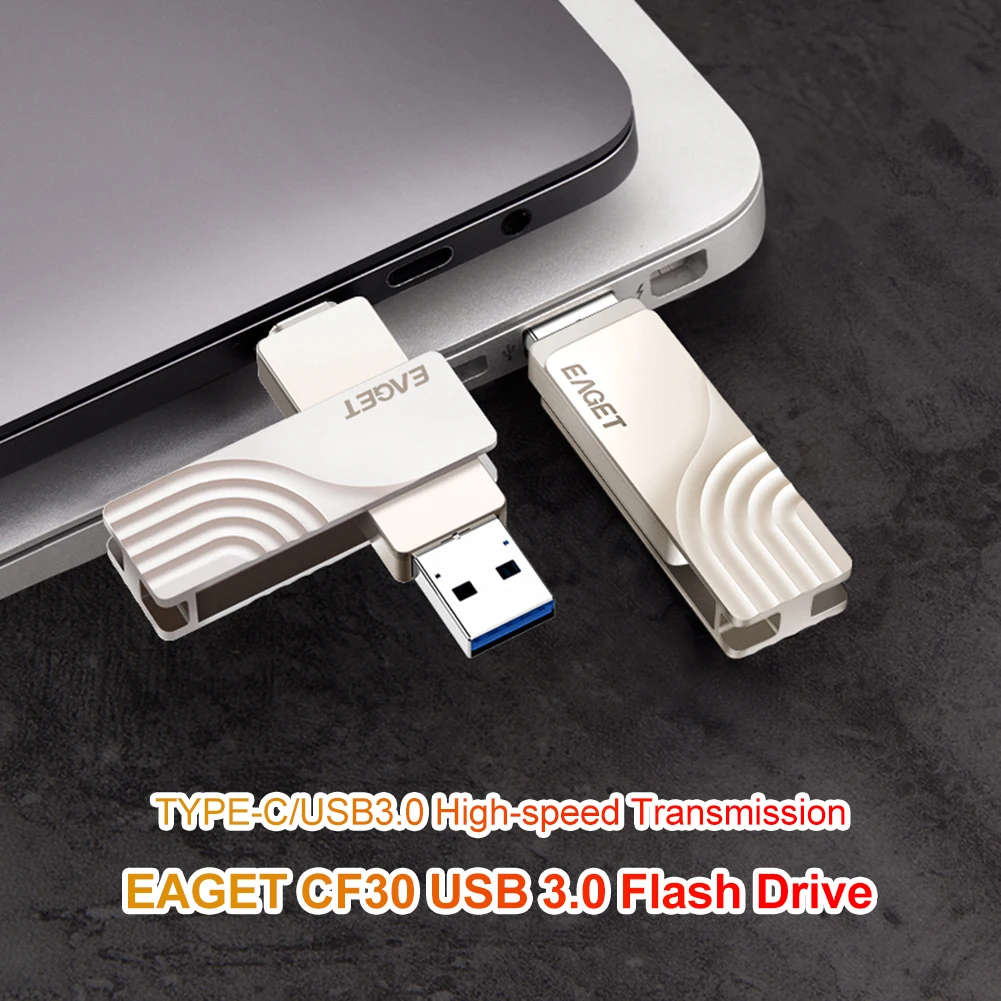 For EAGET CF30 USB 3.0 Flash Disk OTG USB 3.1 Type C Pendrive 256GB 128GB 64GB Portable with high-speed chip
For EAGET CF30 USB 3.0 Flash Disk OTG USB 3.1 Type C Pendrive 256GB 128GB 64GB Portable with high-speed chip