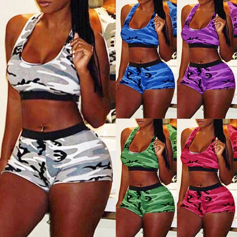 Tracksuit Women NEW Summer 2PCS Sleeveless Solid Tank Top Shorts Sport Elastic Waist Set Fashion 2021
Tracksuit Women NEW Summer 2PCS Sleeveless Solid Tank Top Shorts Sport Elastic Waist Set Fashion 2021