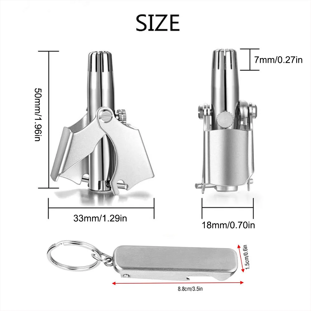 Nose Trimmer for Men Stainless Steel Manual Trimmer for Nose Vibrissa Razor Shaver Washable Portable Nose Ear Hair Trimmer
Nose Trimmer for Men Stainless Steel Manual Trimmer for Nose Vibrissa Razor Shaver Washable Portable Nose Ear Hair Trimmer