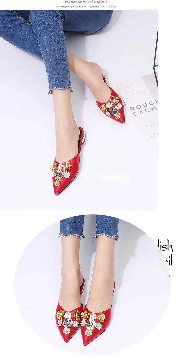 2019 Summer New Pointed Shallow Mouth Flat Bottom Breathable Solid Color Fashion Sequins Half Cool Slippers Female Trend
2019 Summer New Pointed Shallow Mouth Flat Bottom Breathable Solid Color Fashion Sequins Half Cool Slippers Female Trend