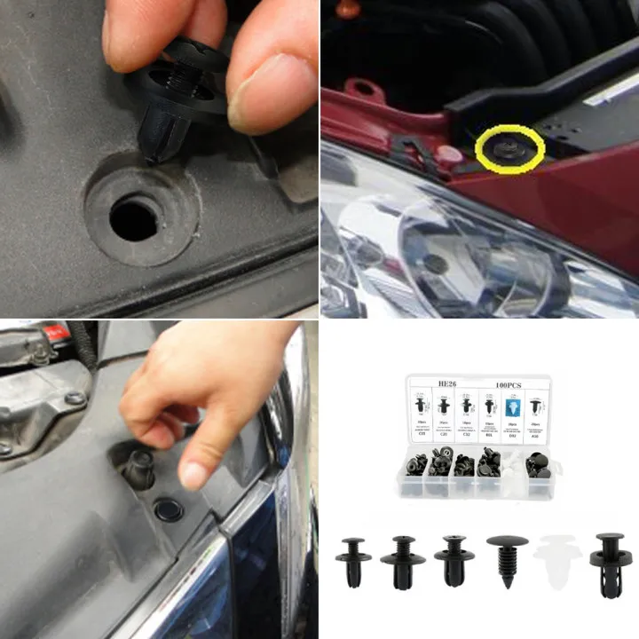100pcs Car Fastener Clip Mixed Car Body Push Retainer Pin Rivet Bumper Door Trim Panel Retainer Auto Fastener Kit Car Parts
100pcs Car Fastener Clip Mixed Car Body Push Retainer Pin Rivet Bumper Door Trim Panel Retainer Auto Fastener Kit Car Parts