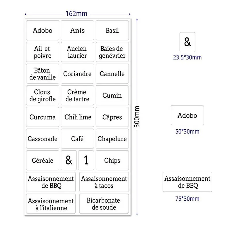 8 Sheets Of Waterproof And Oil-proof Spice Labels In French 208 Pieces Of Transparent Pp Material Food Can Marking Stickers
8 Sheets Of Waterproof And Oil-proof Spice Labels In French 208 Pieces Of Transparent Pp Material Food Can Marking Stickers