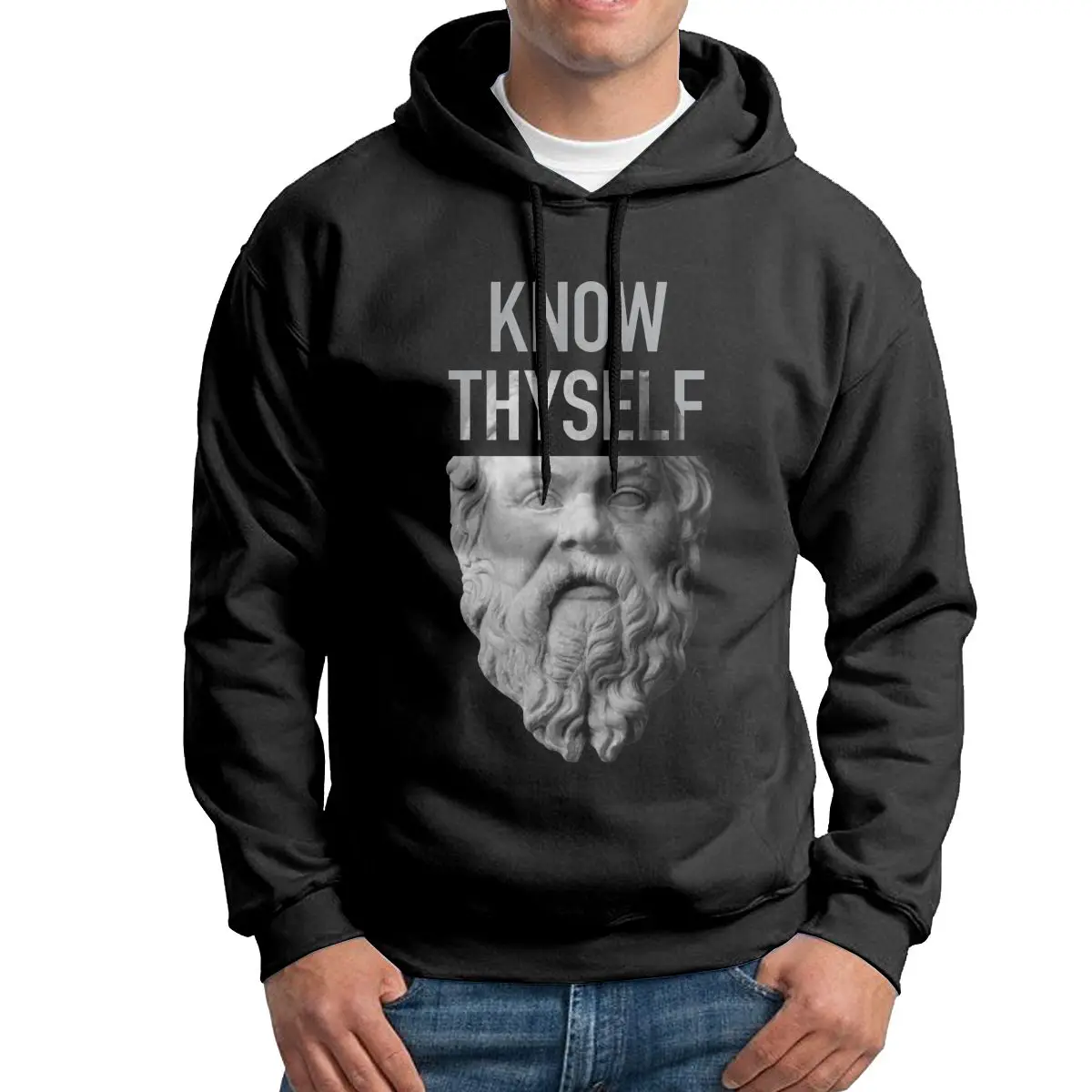 Мужская толстовка Socrates знает Thyself из чистого хлопка, новинка, толстовки, Классическая рубашка с капюшоном
Мужская толстовка Socrates знает Thyself из чистого хлопка, новинка, толстовки, Классическая рубашка с капюшоном