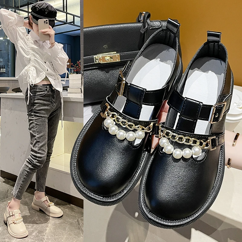 Women flats 2021 single oxford shoes fall women shoes flats leather T-Strap Beading casual loafers shoes Girls tenis feminino
Women flats 2021 single oxford shoes fall women shoes flats leather T-Strap Beading casual loafers shoes Girls tenis feminino