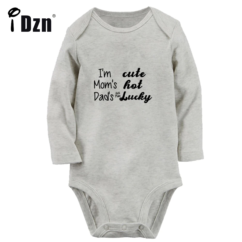 I'm Cute Mom's Hot Dad's Just Plain Lucky Fun Printed Baby Boys Rompers Cute Baby Girls Bodysuit Newborn Jumpsuit Long Clothes
I'm Cute Mom's Hot Dad's Just Plain Lucky Fun Printed Baby Boys Rompers Cute Baby Girls Bodysuit Newborn Jumpsuit Long Clothes
