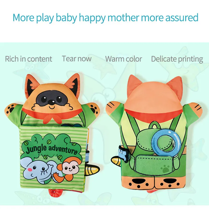 Infant Hand Puppet Cloth Book Montessori Toys Baby Cartoon Animal Memory Rotten-Bite Cloth Book Toy Kids Educational Toys 
Infant Hand Puppet Cloth Book Montessori Toys Baby Cartoon Animal Memory Rotten-Bite Cloth Book Toy Kids Educational Toys