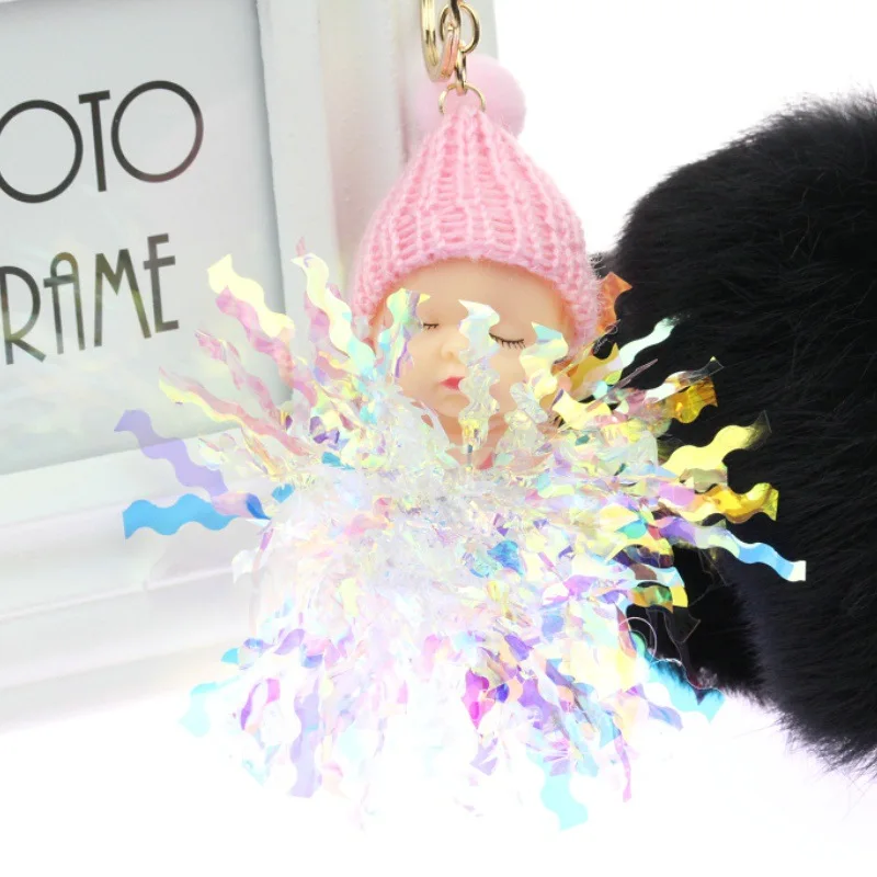 Plush Keychains Sleeping Baby Doll Flower Pompom Rabbit Fur Ball Key Chain Fluffy Car Keyring Toys for Kids Gift keychain
Plush Keychains Sleeping Baby Doll Flower Pompom Rabbit Fur Ball Key Chain Fluffy Car Keyring Toys for Kids Gift keychain