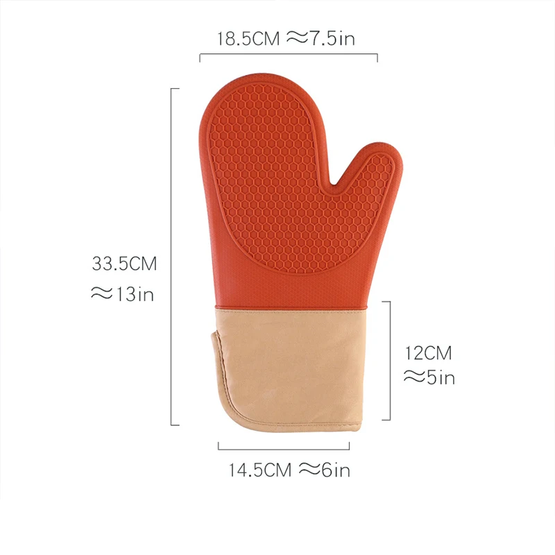 Non-Slip Silicone Oven Mitt Waterproof Heat Resistant Kitchen Gloves Microwave Mittens Oven Glove Home Heat Resistant Gloves
Non-Slip Silicone Oven Mitt Waterproof Heat Resistant Kitchen Gloves Microwave Mittens Oven Glove Home Heat Resistant Gloves