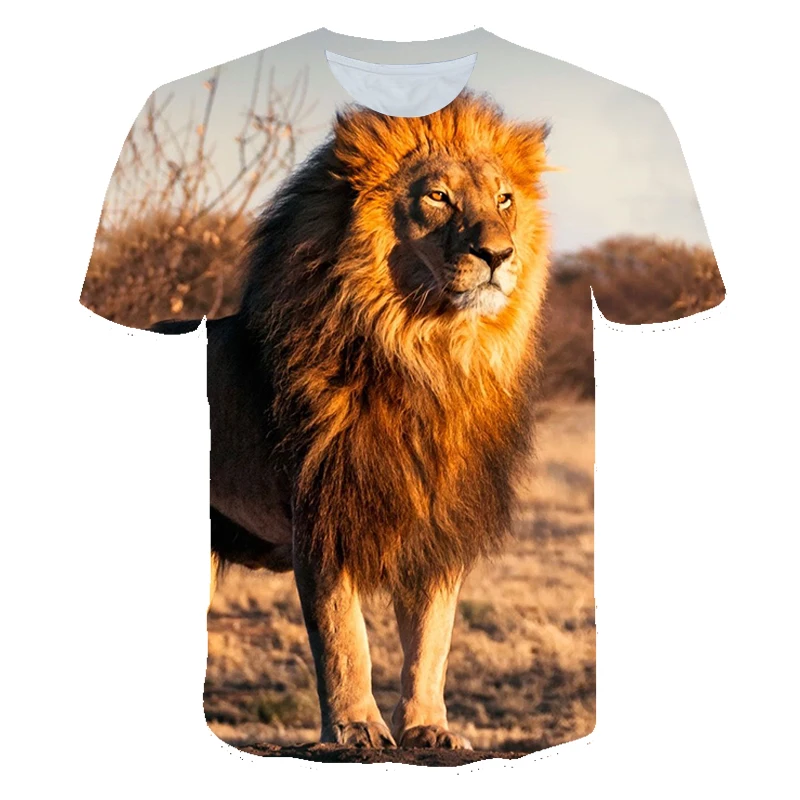 Boys And Girls Summer 2021 New 3D Printing Domineering Lion Pattern Clothes Lion T-Shirt O-Neck Fashionable Comfortable Top
Boys And Girls Summer 2021 New 3D Printing Domineering Lion Pattern Clothes Lion T-Shirt O-Neck Fashionable Comfortable Top