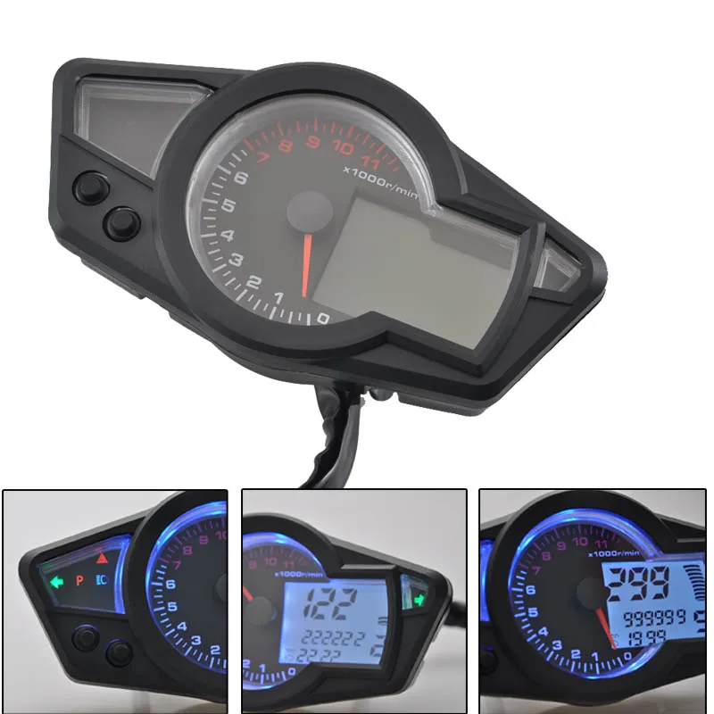 Motorcycle Digital Odometer LCD Speedometer Gauge Instrument Adjustable RPM 15000 for 8-22 inch wheel Racing Universal
Motorcycle Digital Odometer LCD Speedometer Gauge Instrument Adjustable RPM 15000 for 8-22 inch wheel Racing Universal