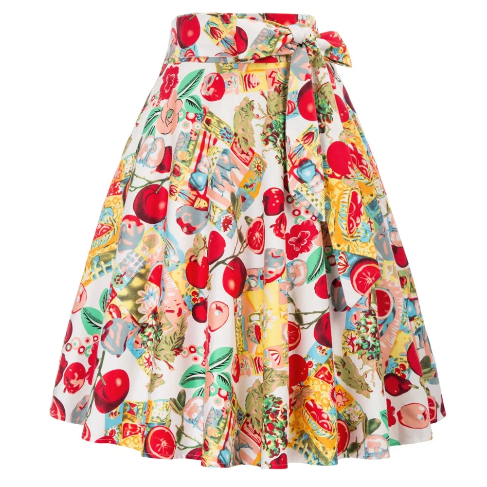 Belle Poque Women Belt Swing Skirt Retro Elastic Waist Lace-up Bownot Elegant Knee Length Fashion Printing Flared A-Line Skirt
Belle Poque Women Belt Swing Skirt Retro Elastic Waist Lace-up Bownot Elegant Knee Length Fashion Printing Flared A-Line Skirt