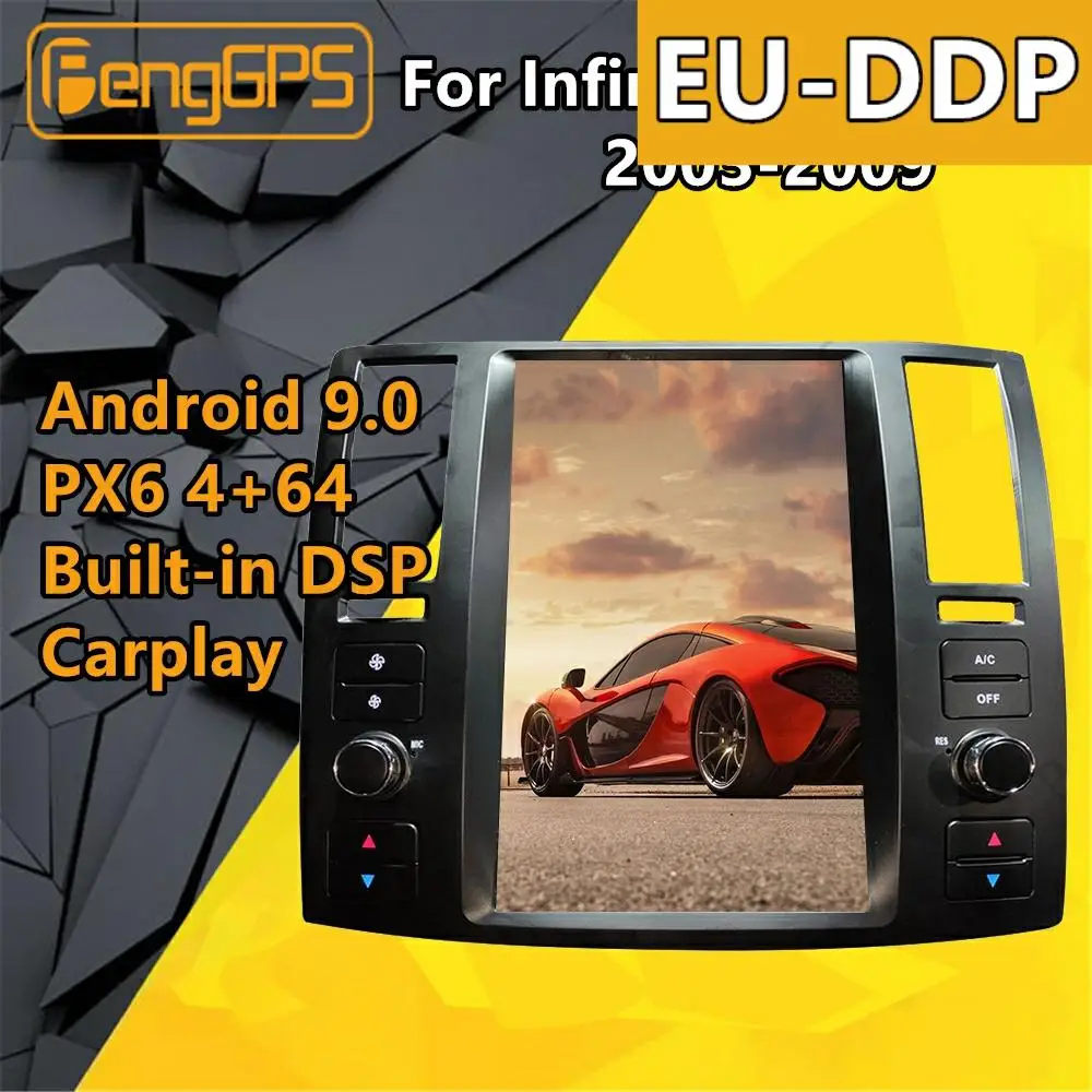 For Infiniti FX35 FX45 2003 - 2009 Android Car Radio Multimedia player Stereo Tesla Screen PX6 Radio GPS autoradio Head unit
For Infiniti FX35 FX45 2003 - 2009 Android Car Radio Multimedia player Stereo Tesla Screen PX6 Radio GPS autoradio Head unit
