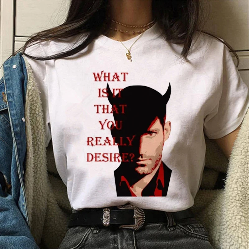 Devil Lucifer Our Lord Print Tshirt Woman Summer 2021 T-Shirt Cartoon graphic tee Anime Harajuku 90s Tshirt Ullzang Streetwear
Devil Lucifer Our Lord Print Tshirt Woman Summer 2021 T-Shirt Cartoon graphic tee Anime Harajuku 90s Tshirt Ullzang Streetwear