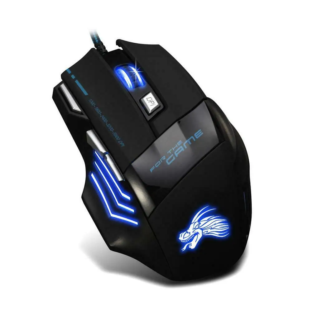 USB Wired Gaming Mouse 5500DPI LED Optical 7 Buttons Gamer Computer Mice for Computer Laptop Desktop PC
USB Wired Gaming Mouse 5500DPI LED Optical 7 Buttons Gamer Computer Mice for Computer Laptop Desktop PC