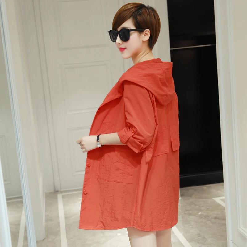 Women's Jackets 2020 New Summer Thin Coat Hooded Causal Windbreaker Female Basic Jackets Long Coats Lightweight Outerwear P806
Women's Jackets 2020 New Summer Thin Coat Hooded Causal Windbreaker Female Basic Jackets Long Coats Lightweight Outerwear P806