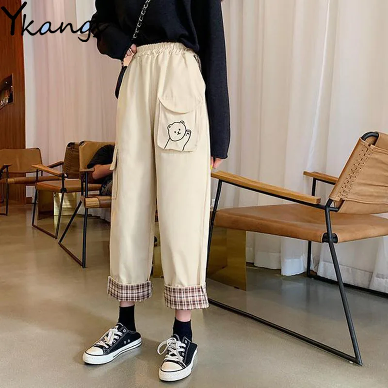 High Waist Loose Black Straight Bottoms Lovely Embroidery Wide Leg Pants Women Casual Harajuku Fashion Long Pants Female Khaki
High Waist Loose Black Straight Bottoms Lovely Embroidery Wide Leg Pants Women Casual Harajuku Fashion Long Pants Female Khaki