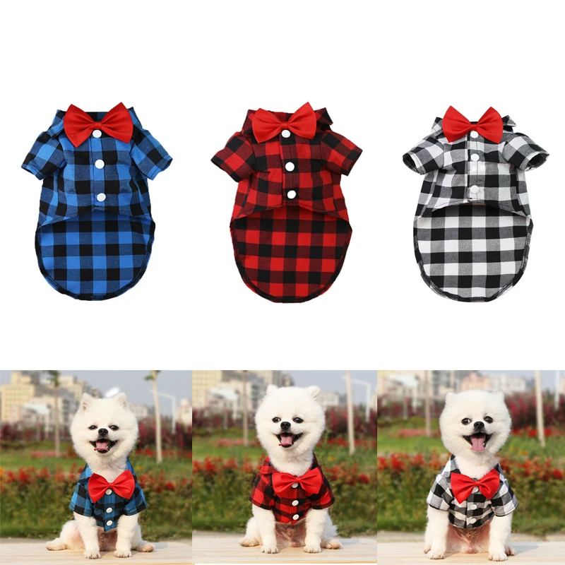Fashion Bow-Knot Plaid, Dog Clothes, Pure Cotton Pet Puppy T-Shirt, Dog Shirt, Small And Medium-Sized Dogs And Cats
Fashion Bow-Knot Plaid, Dog Clothes, Pure Cotton Pet Puppy T-Shirt, Dog Shirt, Small And Medium-Sized Dogs And Cats