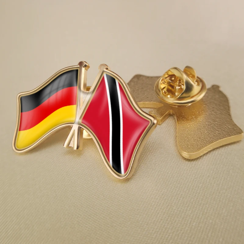 Germany and Trinidad and Tobago Crossed Double Friendship Flags Lapel Pins Brooch Badges
Germany and Trinidad and Tobago Crossed Double Friendship Flags Lapel Pins Brooch Badges