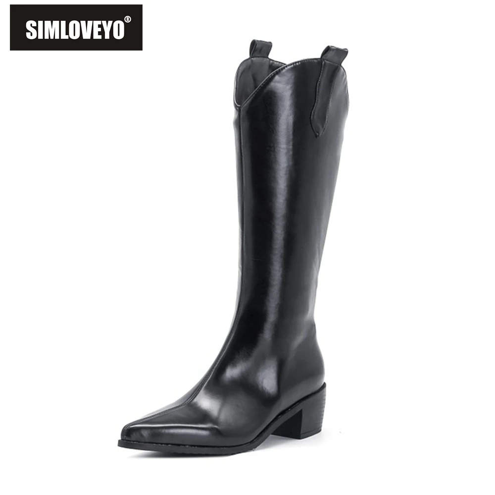 SIMLOVEYO New Square High Heel Patent Leather Knee High Boots Women Pointed Toe Western Style Zipper Big Size 34-48 S2360 
SIMLOVEYO New Square High Heel Patent Leather Knee High Boots Women Pointed Toe Western Style Zipper Big Size 34-48 S2360