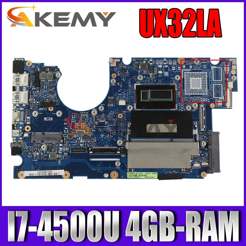 Akemy UX32LA-LN материнская плата для ноутбука ASUS UX32LA UX32LN оригинальная материнская плата 4GB-RAM I7-4500U
Akemy UX32LA-LN материнская плата для ноутбука ASUS UX32LA UX32LN оригинальная материнская плата 4GB-RAM I7-4500U