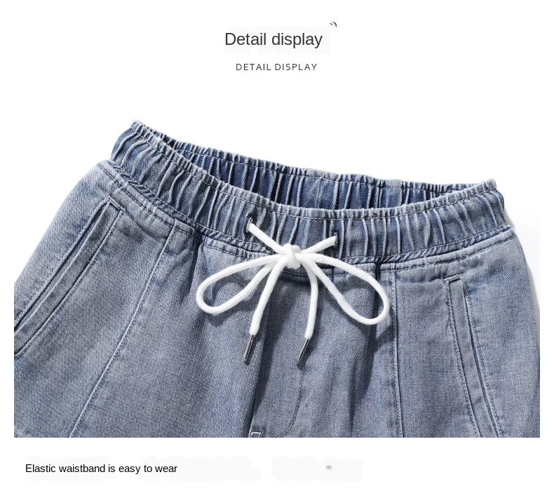 Thin Pockets Summer Knee Length Mens Jeans Elastic Waist Straight Leisure Blue Pants Denim Men Shorts 2021 Men Clothes OMP204005
Thin Pockets Summer Knee Length Mens Jeans Elastic Waist Straight Leisure Blue Pants Denim Men Shorts 2021 Men Clothes OMP204005