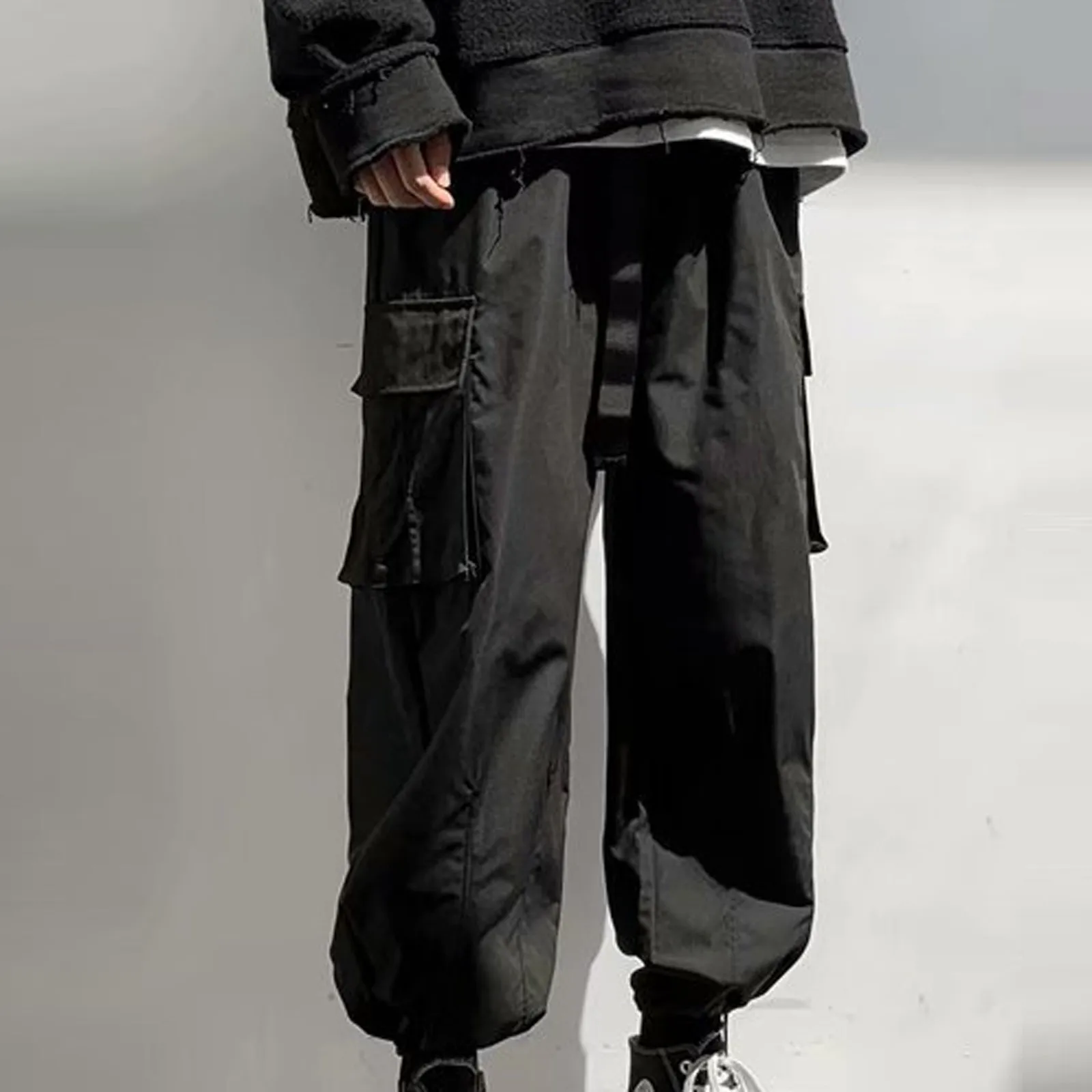 Sweatpant Mens Trouser Casual Fitness Bodybuilding Pocket Solid Color Loose Length Autumn Spring Sports Joggers Hiphop Pants #40 
Sweatpant Mens Trouser Casual Fitness Bodybuilding Pocket Solid Color Loose Length Autumn Spring Sports Joggers Hiphop Pants #40