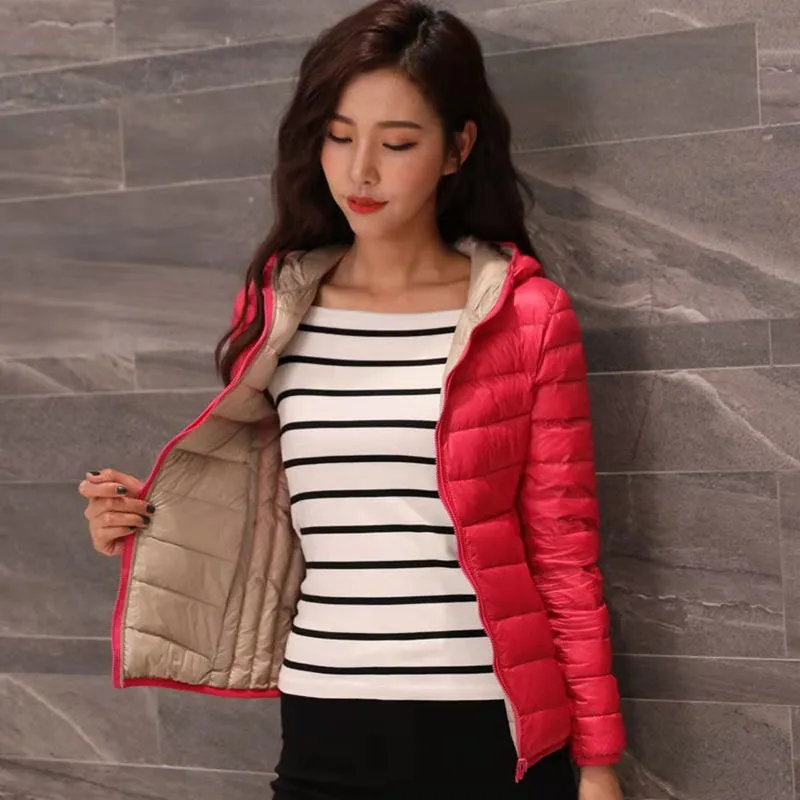 2021 femininity High Quality 90% White duck down Double side down jackets/Women slim fit Fashion leisure hooded Down jackets 3XL
2021 femininity High Quality 90% White duck down Double side down jackets/Women slim fit Fashion leisure hooded Down jackets 3XL