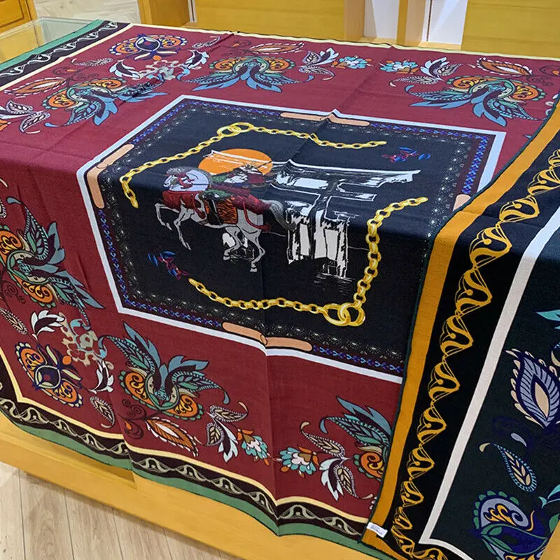 50% Cashmere 50% Silk Scarf Women Fashion Boho Style Double-sided Horse Paisley Shawl Stole Large Kerchief Hijab 135*135cm
50% Cashmere 50% Silk Scarf Women Fashion Boho Style Double-sided Horse Paisley Shawl Stole Large Kerchief Hijab 135*135cm