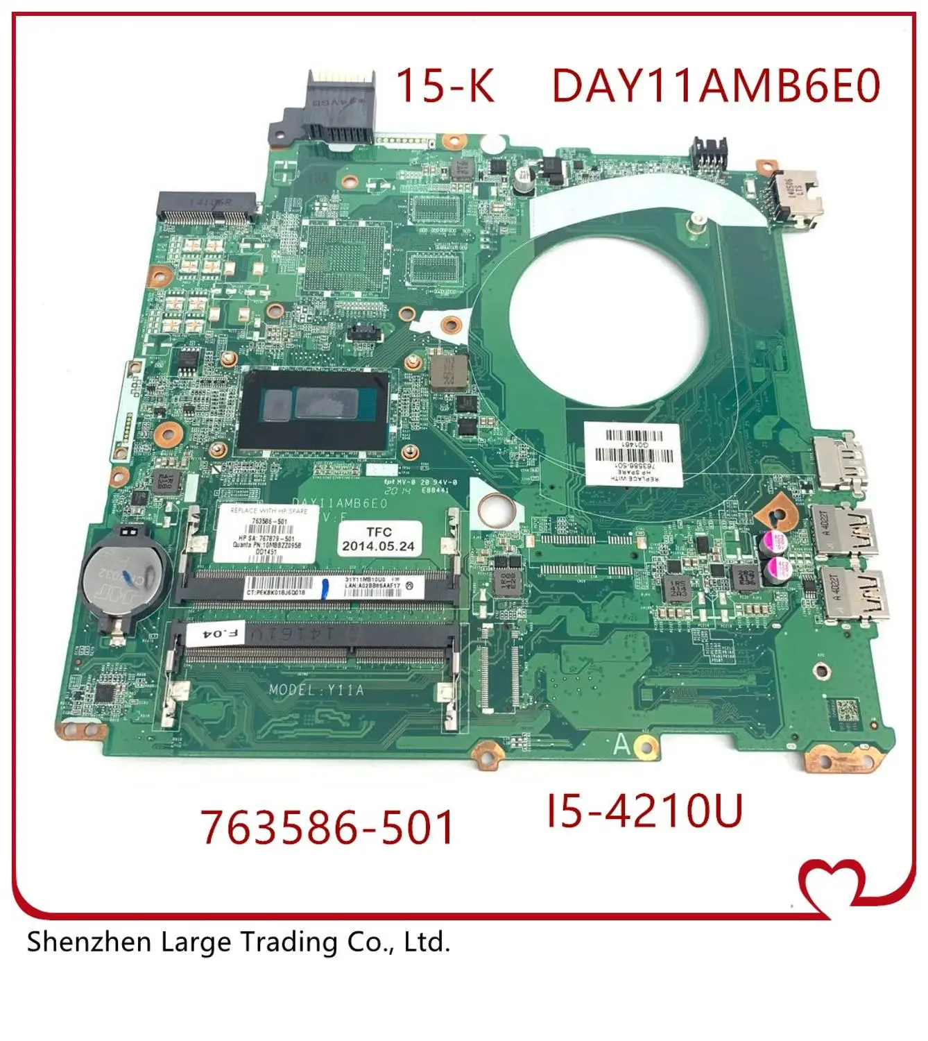763586-501763586-601 763586-001 FOR HP 15-k 15T-K000 laptop motherboard WITH I5-4210U DDR3 DAY11AMB6E0 100% fully tested
763586-501763586-601 763586-001 FOR HP 15-k 15T-K000 laptop motherboard WITH I5-4210U DDR3 DAY11AMB6E0 100% fully tested