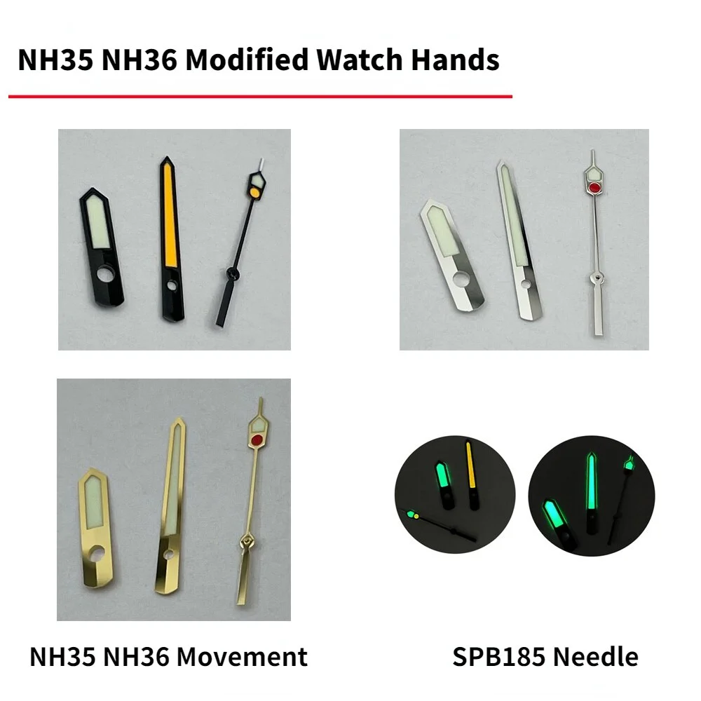 NH35 NH36 Watch Hands for NH35 NH36 4R 6R Movement Modified Watch Needle SPB185J1 SPB187J1 C3 Green Luminous Pointer Watch Hands
NH35 NH36 Watch Hands for NH35 NH36 4R 6R Movement Modified Watch Needle SPB185J1 SPB187J1 C3 Green Luminous Pointer Watch Hands