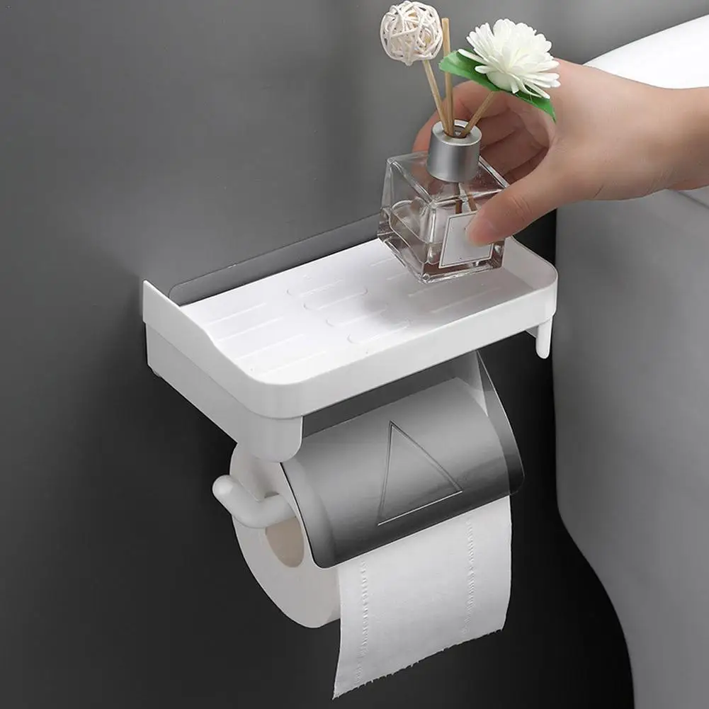 Bathroom Toilet Paper Holder Shelf Wall Mounted Roll Paper Storage Rack Multifunction Tissue Holder With Cell Phone Storage
Bathroom Toilet Paper Holder Shelf Wall Mounted Roll Paper Storage Rack Multifunction Tissue Holder With Cell Phone Storage