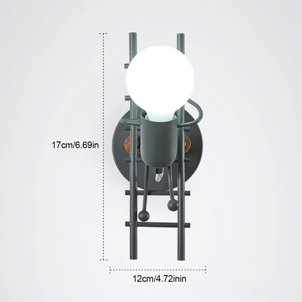 Creative Humanoid Wall Light Indoor Modern Wall Sconce Lamp Art Decor Iron E27 Base For Bedroom Children Room Stair Kitchen
Creative Humanoid Wall Light Indoor Modern Wall Sconce Lamp Art Decor Iron E27 Base For Bedroom Children Room Stair Kitchen