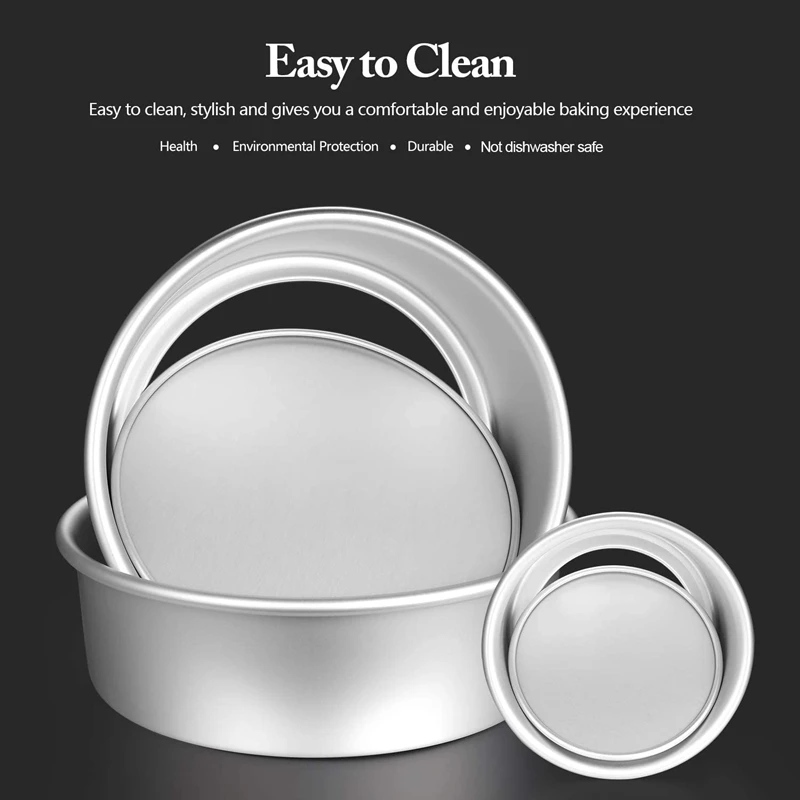 Round Cake Mold Aluminium 5 Pcs Bakeware with Removable Base for Cake Baking Party 5Inch 6Inch 7Inch 8Inch 9Inch
Round Cake Mold Aluminium 5 Pcs Bakeware with Removable Base for Cake Baking Party 5Inch 6Inch 7Inch 8Inch 9Inch