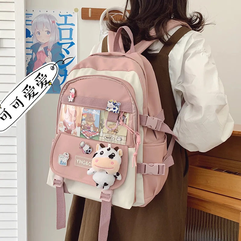 Elementary Cute Children's Backpacks for Women Kawaii Waterproof School Bags for Teenage Girl Korean Lightweight Travel Backpack
Elementary Cute Children's Backpacks for Women Kawaii Waterproof School Bags for Teenage Girl Korean Lightweight Travel Backpack
