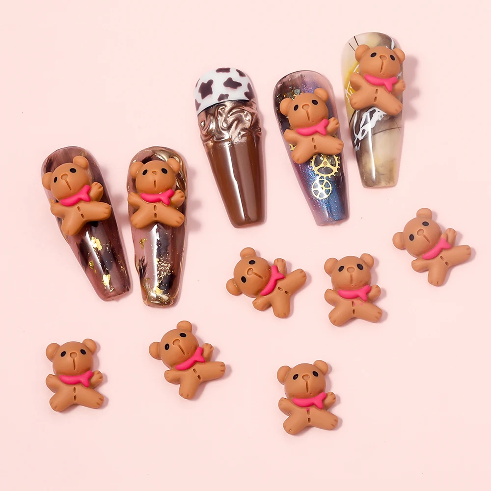 10pcs Brown Bear Nails Art Decoration Cute Bear Kawaii 3D Fashionable Brown Bear Pendant Resin Nail Creative Jewelry Nails Salon
10pcs Brown Bear Nails Art Decoration Cute Bear Kawaii 3D Fashionable Brown Bear Pendant Resin Nail Creative Jewelry Nails Salon