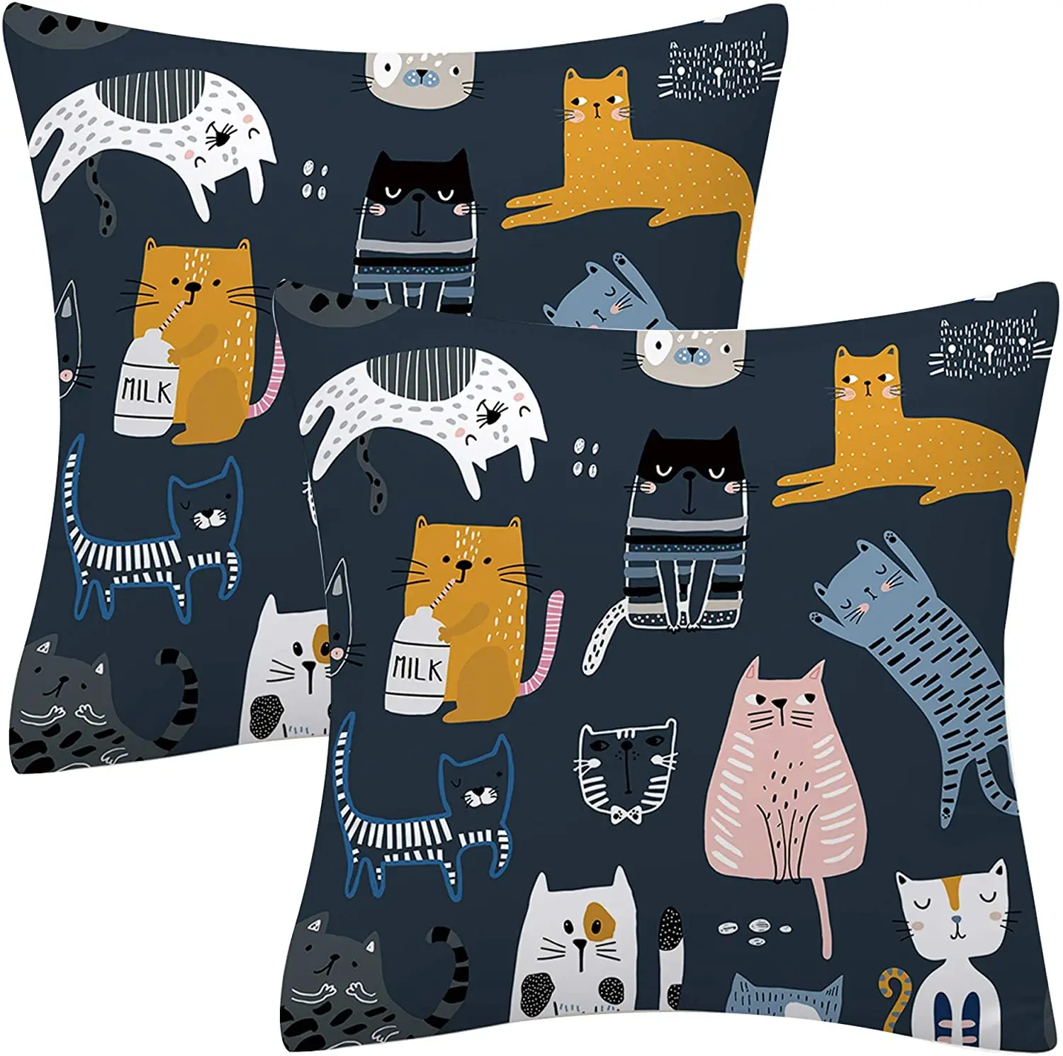 Cute Kittens Cat Pack of 2 Decorative Throw Pillow Case Square Cushion Cover Home Decor for Sofa Couch Bed Chair 18x18 Inch
Cute Kittens Cat Pack of 2 Decorative Throw Pillow Case Square Cushion Cover Home Decor for Sofa Couch Bed Chair 18x18 Inch