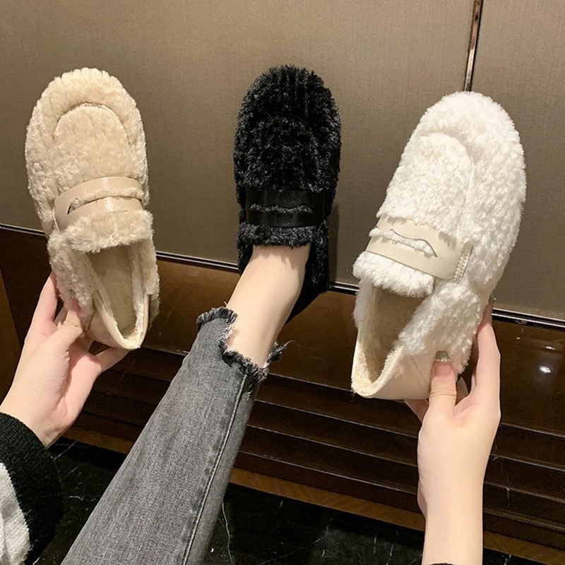 New Fashion Women's Shoes for 2021 Winter Solid Warm Plush Outdoor Non-slip Female's Flat Shoes Stylish Ladies Slip-on Shoes
New Fashion Women's Shoes for 2021 Winter Solid Warm Plush Outdoor Non-slip Female's Flat Shoes Stylish Ladies Slip-on Shoes