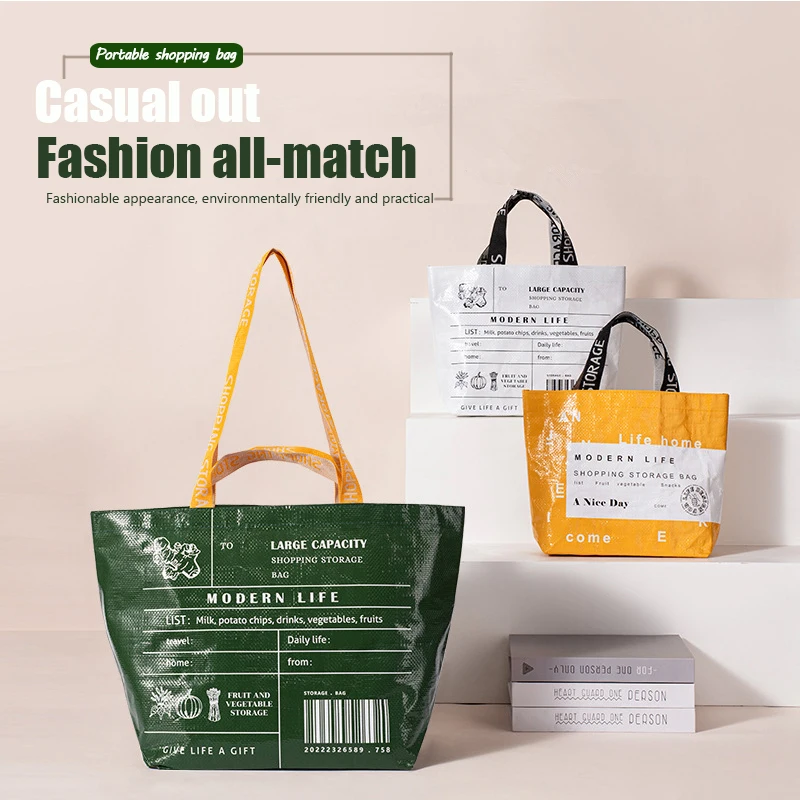 Storage Organizer Waterproof Large Shopping Bag Reusable Foldable Shoulder Bag Pp Woven Portable Eco-Friendly Storage Handbag
Storage Organizer Waterproof Large Shopping Bag Reusable Foldable Shoulder Bag Pp Woven Portable Eco-Friendly Storage Handbag