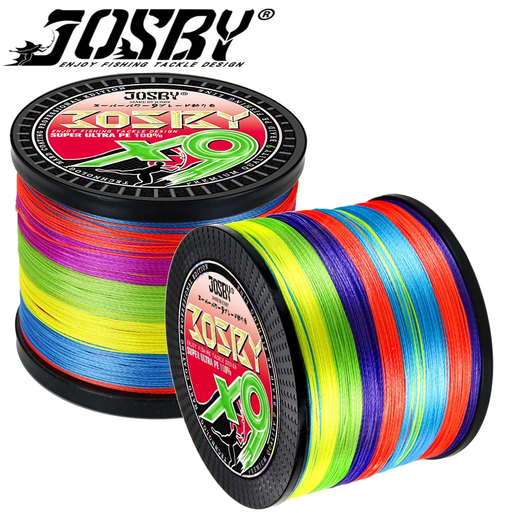 

JOSBY X9 Fishing Line 9 Strands PE Carp Braided Wire Sea Spinning Multifilamento Cord 22~110LB 1000M 500M 300M 100M Fly Pesca Pe