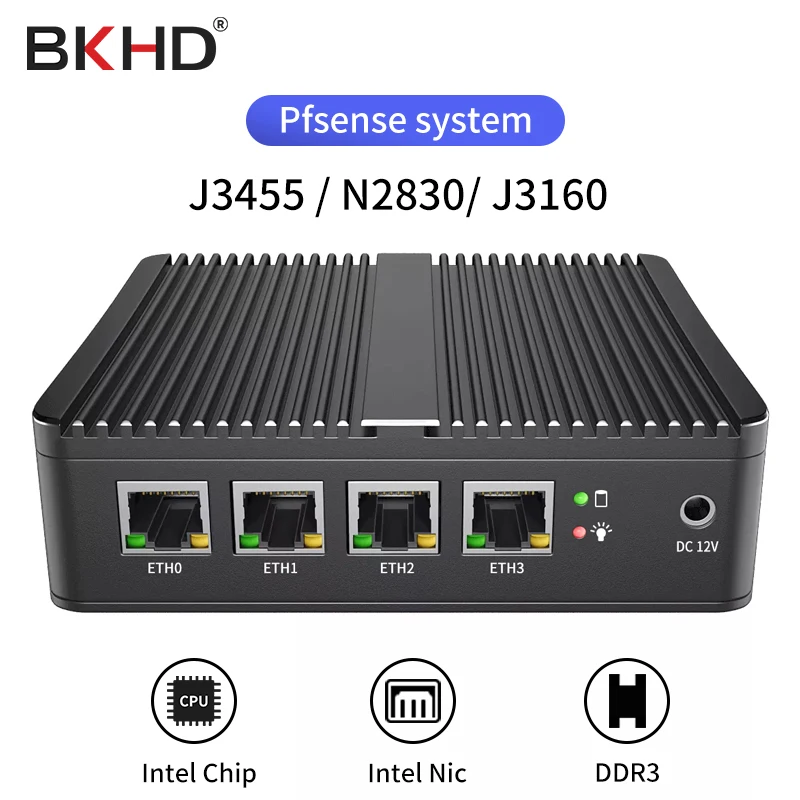 J3455 Fanless Mini PC OPENsense Router Intel Celeron J1900 Quad Cores 4 LAN Ports Gigabit Ethernet Firewall Appliance Pfsense
J3455 Fanless Mini PC OPENsense Router Intel Celeron J1900 Quad Cores 4 LAN Ports Gigabit Ethernet Firewall Appliance Pfsense